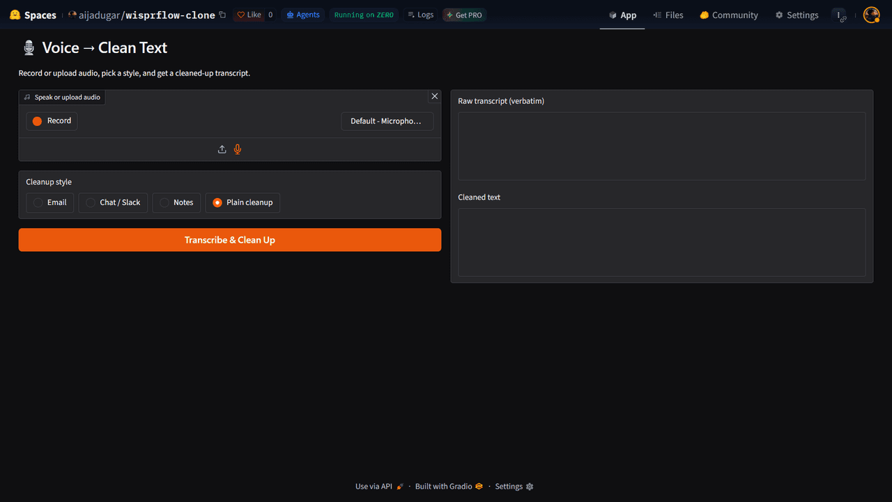 Wispr Flow Clone preview
